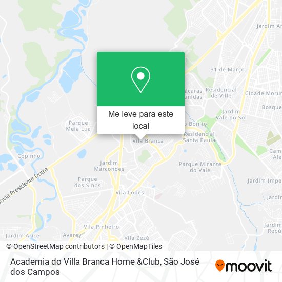 Academia do Villa Branca Home &Club mapa