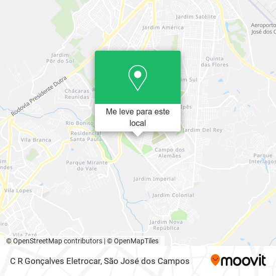 C R Gonçalves Eletrocar mapa