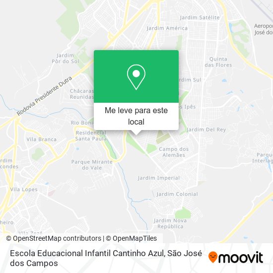 Escola Educacional Infantil Cantinho Azul mapa