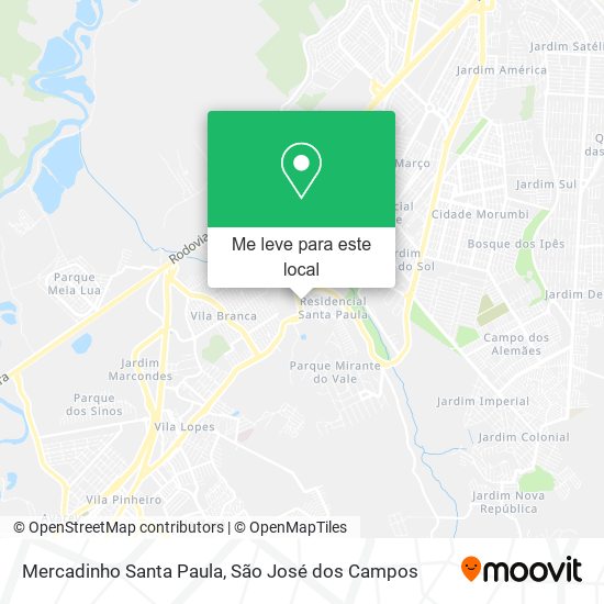 Mercadinho Santa Paula mapa