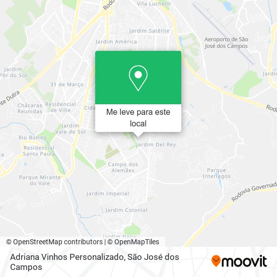 Adriana Vinhos Personalizado mapa