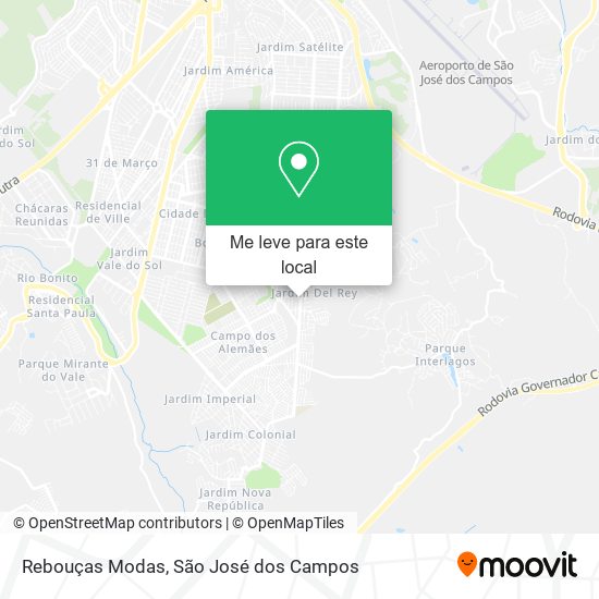Rebouças Modas mapa