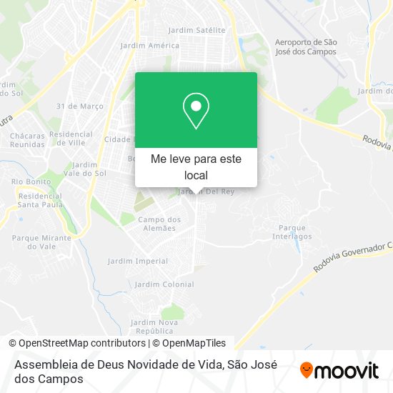 Assembleia de Deus Novidade de Vida mapa