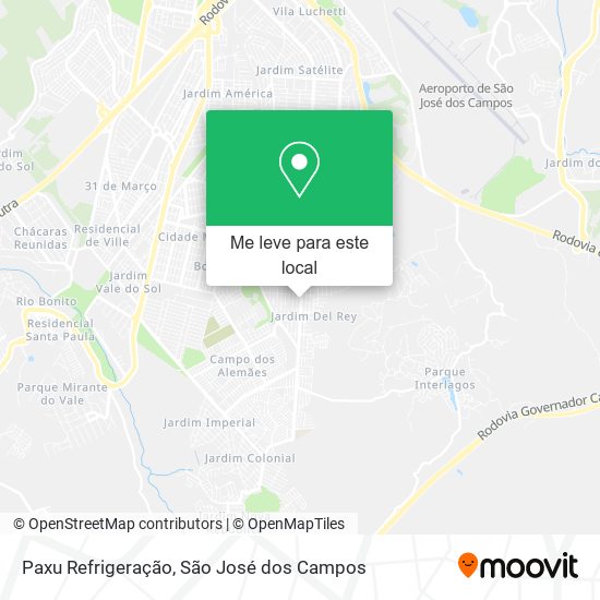 Paxu Refrigeração mapa