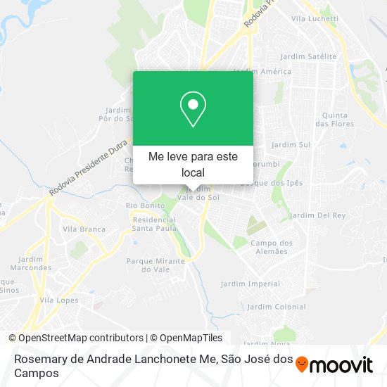 Rosemary de Andrade Lanchonete Me mapa