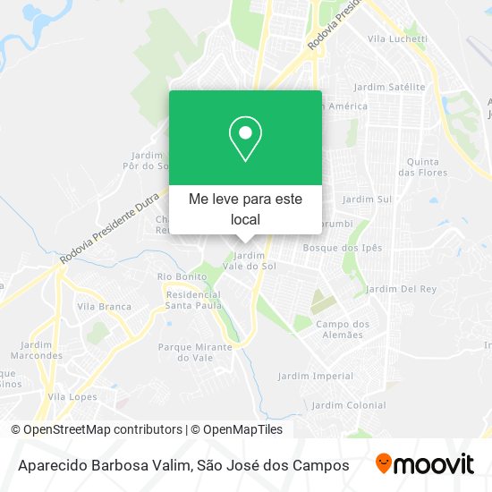 Aparecido Barbosa Valim mapa