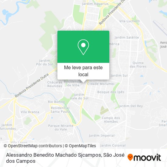 Alessandro Benedito Machado Sjcampos mapa