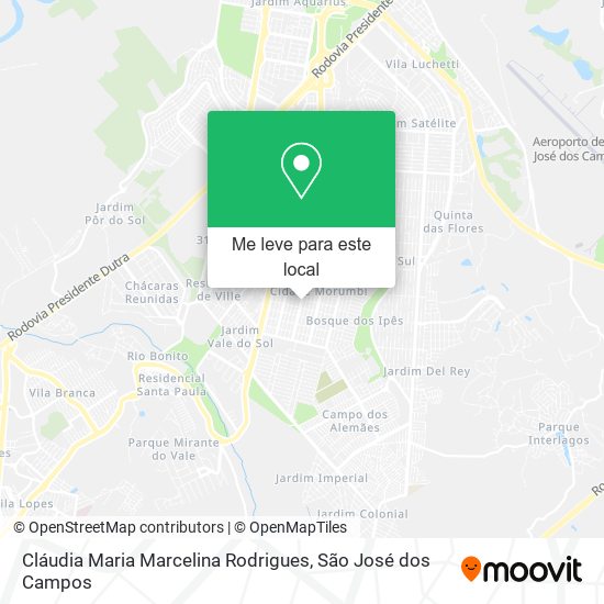 Cláudia Maria Marcelina Rodrigues mapa
