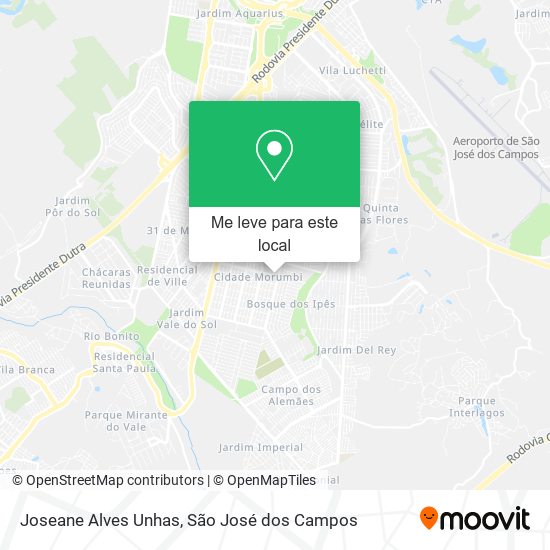 Joseane Alves Unhas mapa