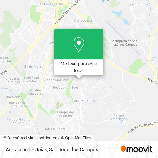 Areta a and F Joias mapa