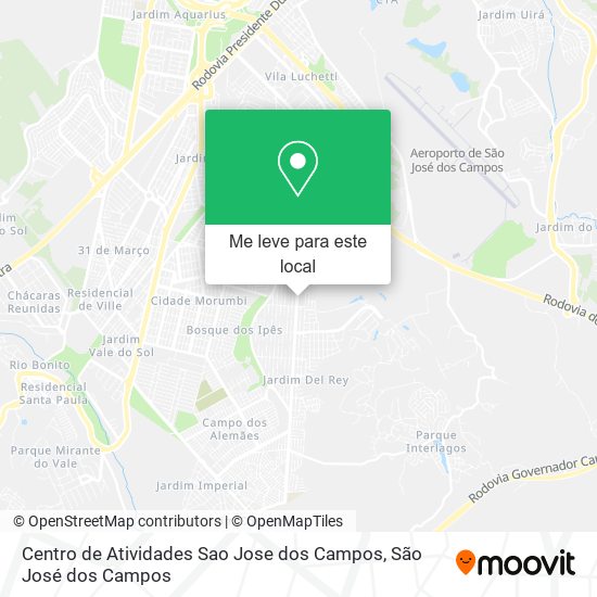 Centro de Atividades Sao Jose dos Campos mapa