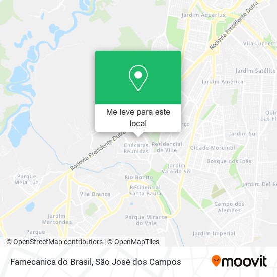 Famecanica do Brasil mapa