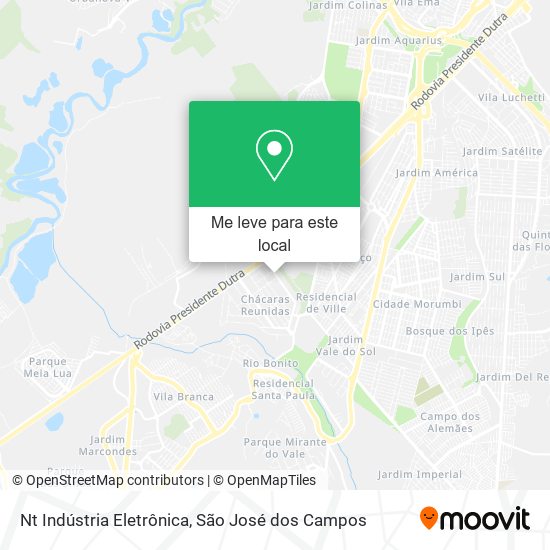 Nt Indústria Eletrônica mapa