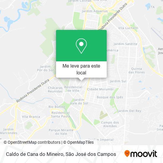 Caldo de Cana do Mineiro mapa