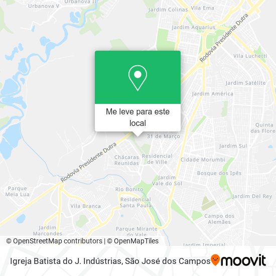 Igreja Batista do J. Indústrias mapa