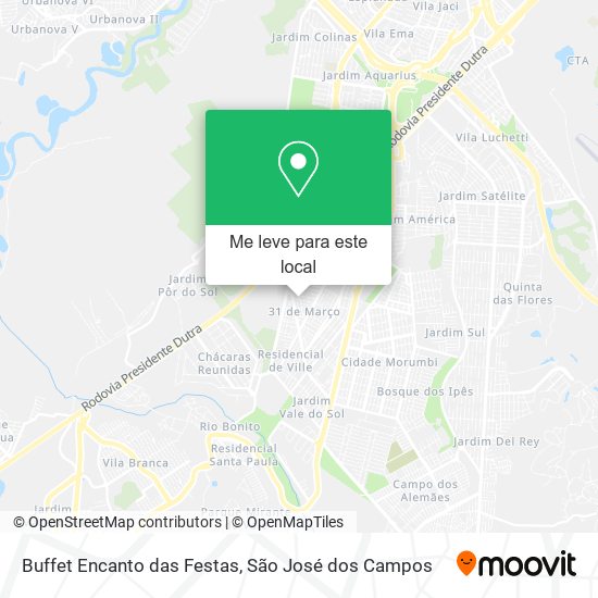 Buffet Encanto das Festas mapa