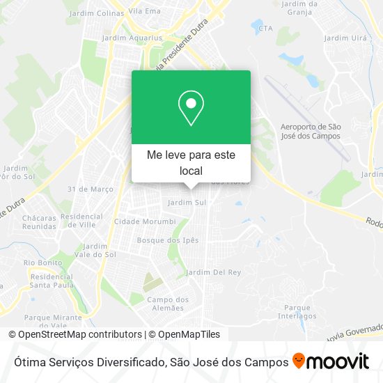 Ótima Serviços Diversificado mapa