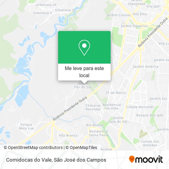 Comidocas do Vale mapa