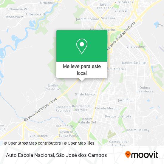 Auto Escola Nacional mapa