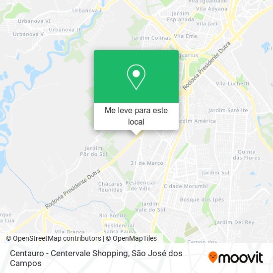 Centauro - Centervale Shopping mapa