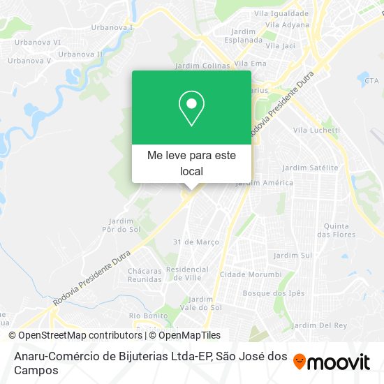 Anaru-Comércio de Bijuterias Ltda-EP mapa