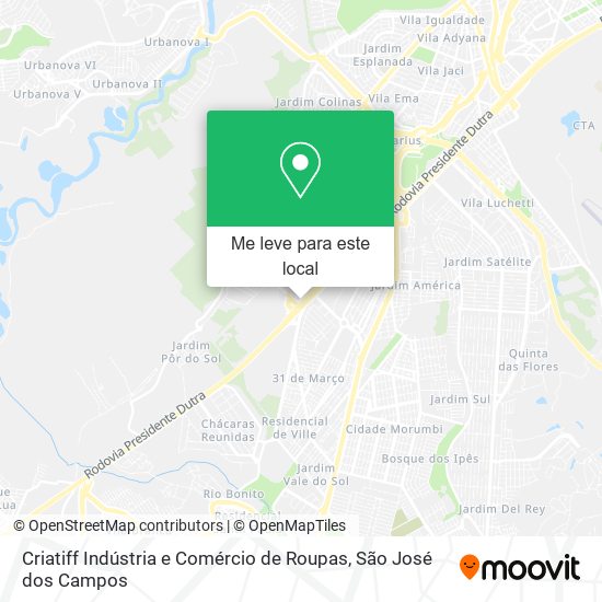 Criatiff Indústria e Comércio de Roupas mapa