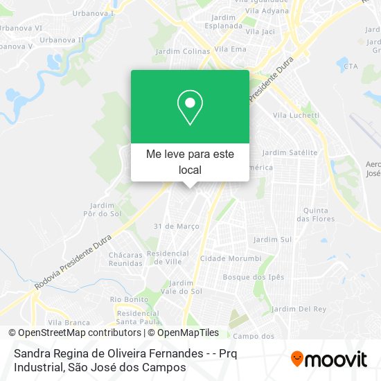 Sandra Regina de Oliveira Fernandes - - Prq Industrial mapa