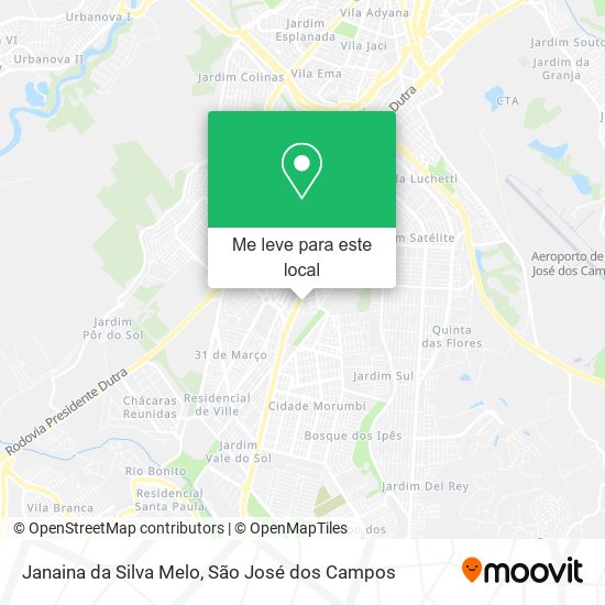 Janaina da Silva Melo mapa