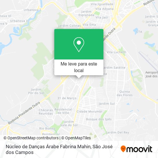 Núcleo de Danças Árabe Fabrina Mahin mapa