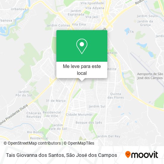Tais Giovanna dos Santos mapa