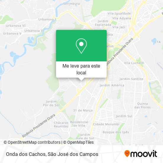 Onda dos Cachos mapa