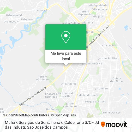 Maferk Serviços de Serralheria e Caldeiraria S / C - Jd das Indústr mapa
