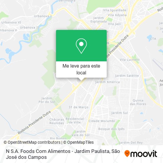 N S.A. Foods Com Alimentos - Jardim Paulista mapa