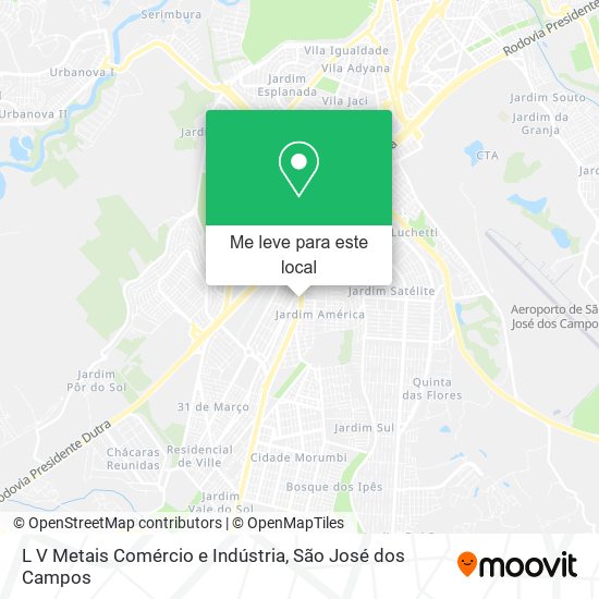 L V Metais Comércio e Indústria mapa