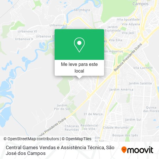 Central Games Vendas e Assistência Técnica mapa