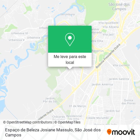 Espaço de Beleza Josiane Massulo mapa