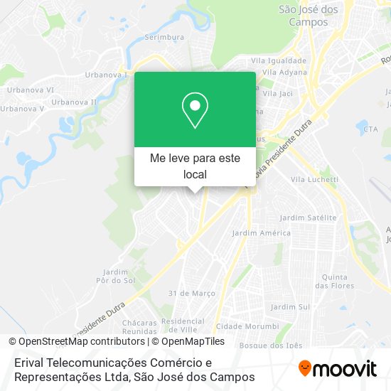 Erival Telecomunicações Comércio e Representações Ltda mapa