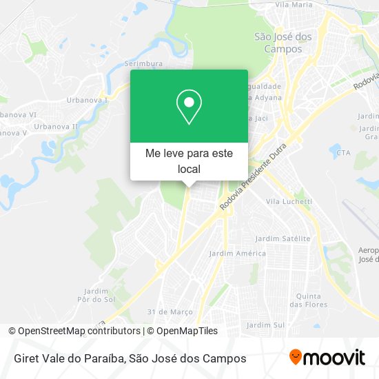 Giret Vale do Paraíba mapa