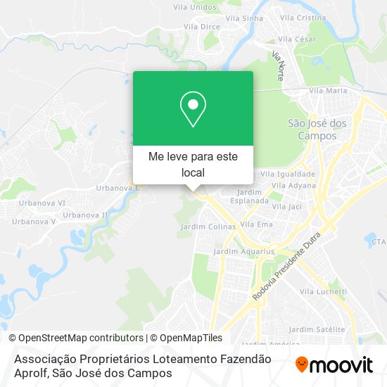 Associação Proprietários Loteamento Fazendão Aprolf mapa