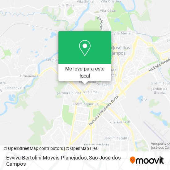 Evviva Bertolini Móveis Planejados mapa