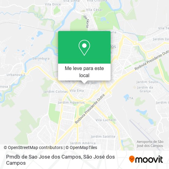 Pmdb de Sao Jose dos Campos mapa