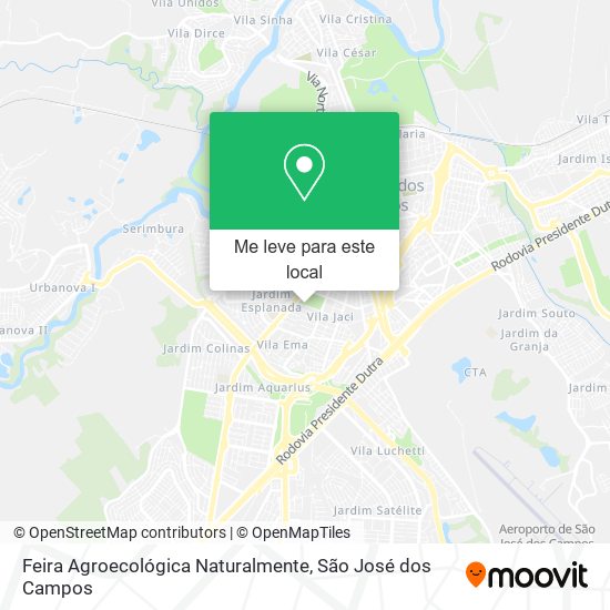 Feira Agroecológica Naturalmente mapa