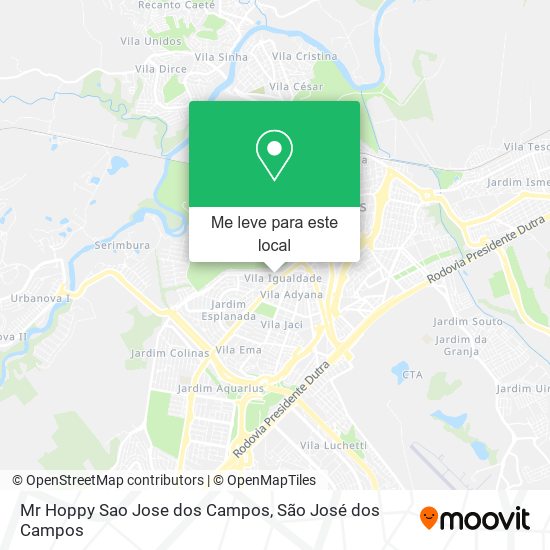 Mr Hoppy Sao Jose dos Campos mapa