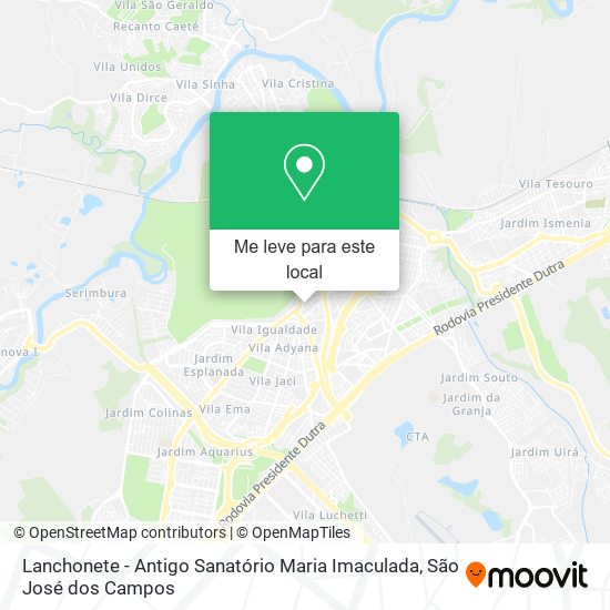 Lanchonete - Antigo Sanatório Maria Imaculada mapa