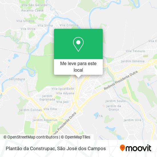 Plantão da Construpac mapa