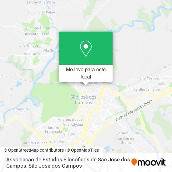 Associacao de Estudos Filosoficos de Sao Jose dos Campos mapa