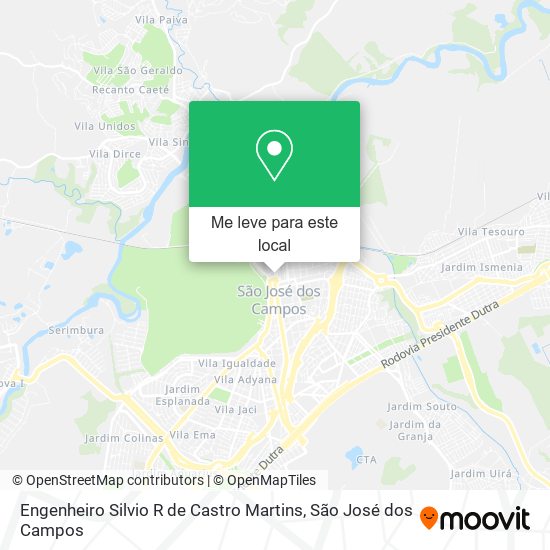 Engenheiro Silvio R de Castro Martins mapa