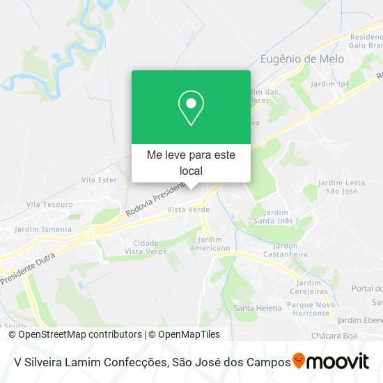 V Silveira Lamim Confecções mapa