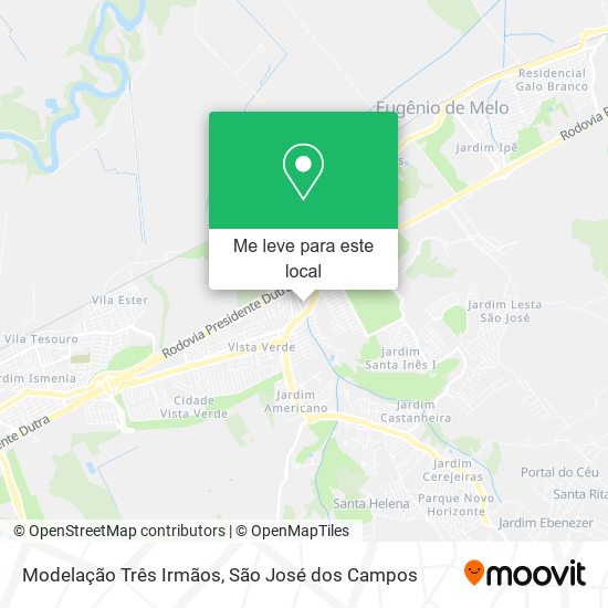 Modelação Três Irmãos mapa