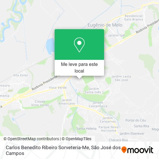 Carlos Benedito Ribeiro Sorveteria-Me mapa